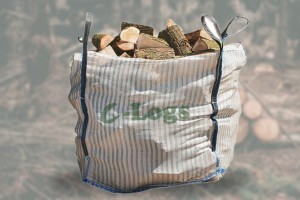 Hardwood Logs Bulk Bag – 90x90x90 cm – 15-20% Moisture